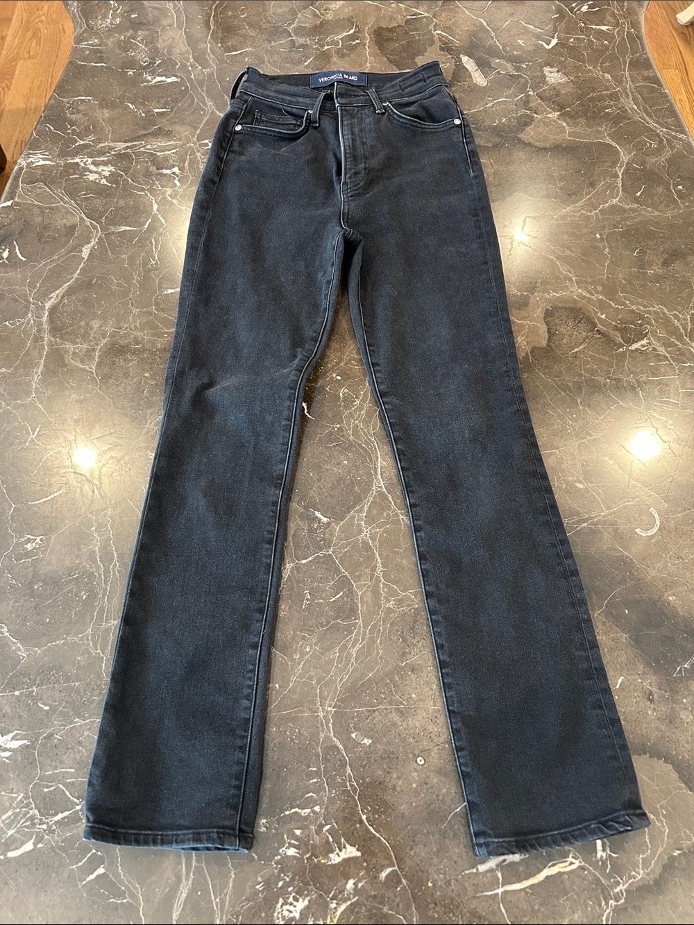 Veronica Beard Black Straight-Leg Jeans